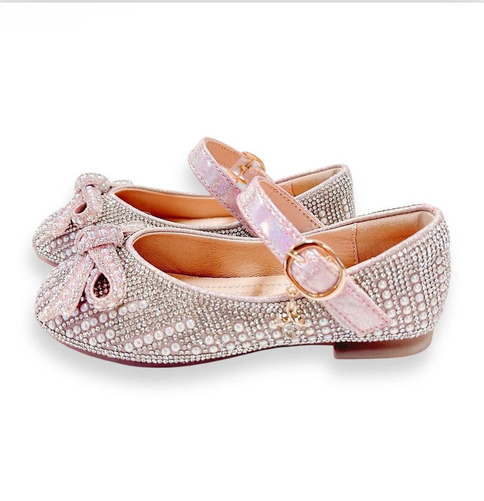 Thumbnail: Pearl & Rhinestone Flat Shoes