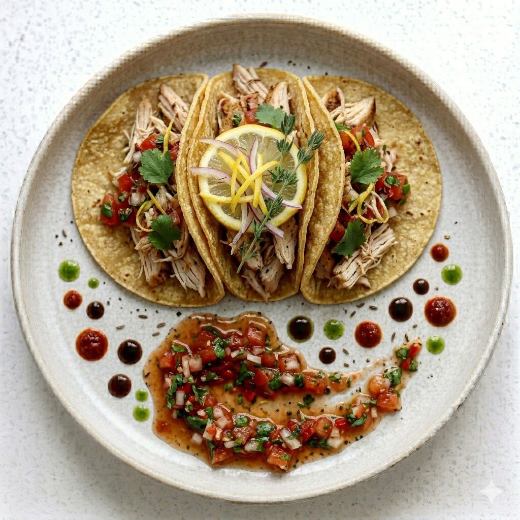 DIENSTAG: Hähnchen Tacos 480 kcal | Protein: 32g | KH: 45g | Fett: 20g