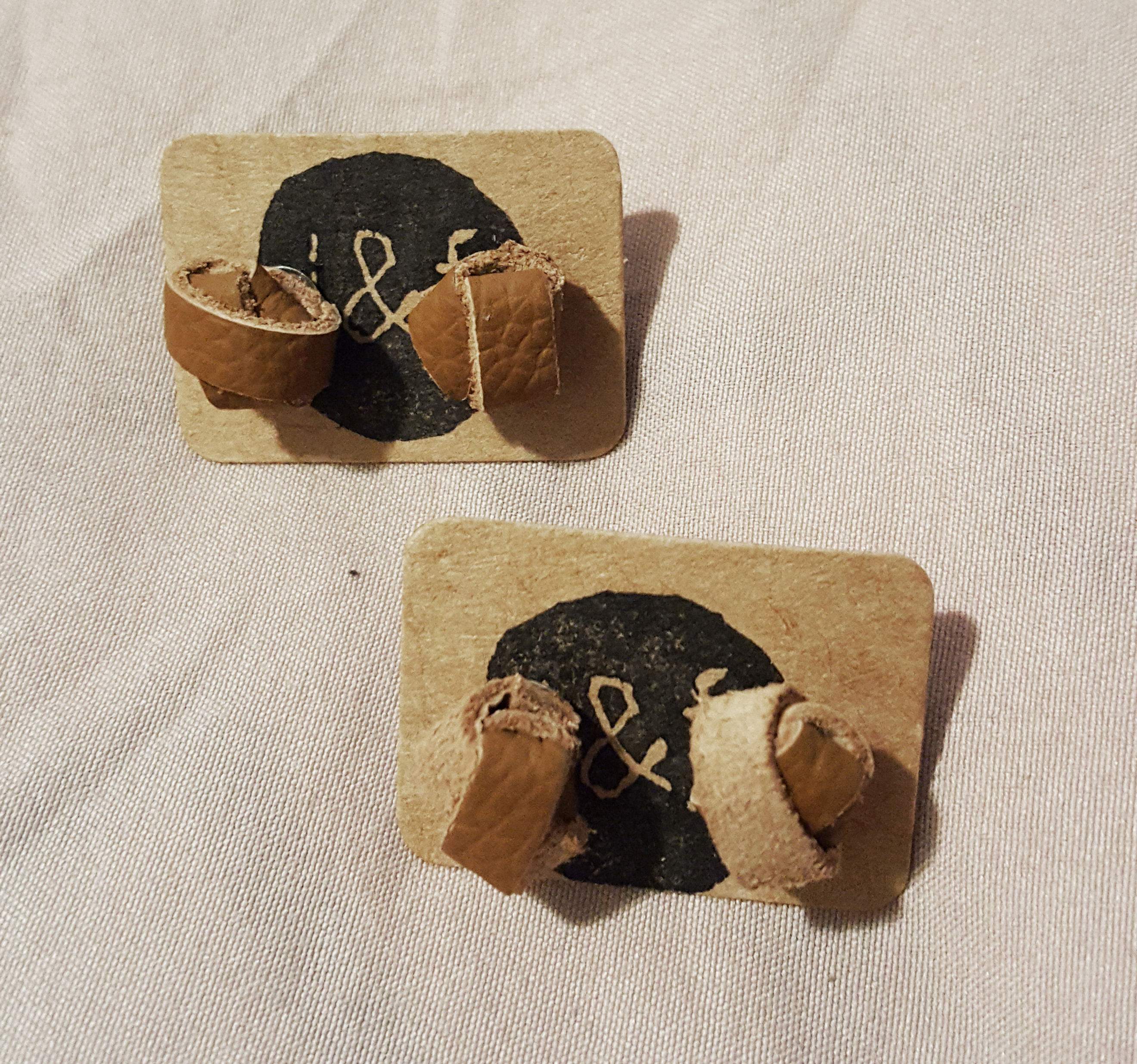 Leather Stud Earrings