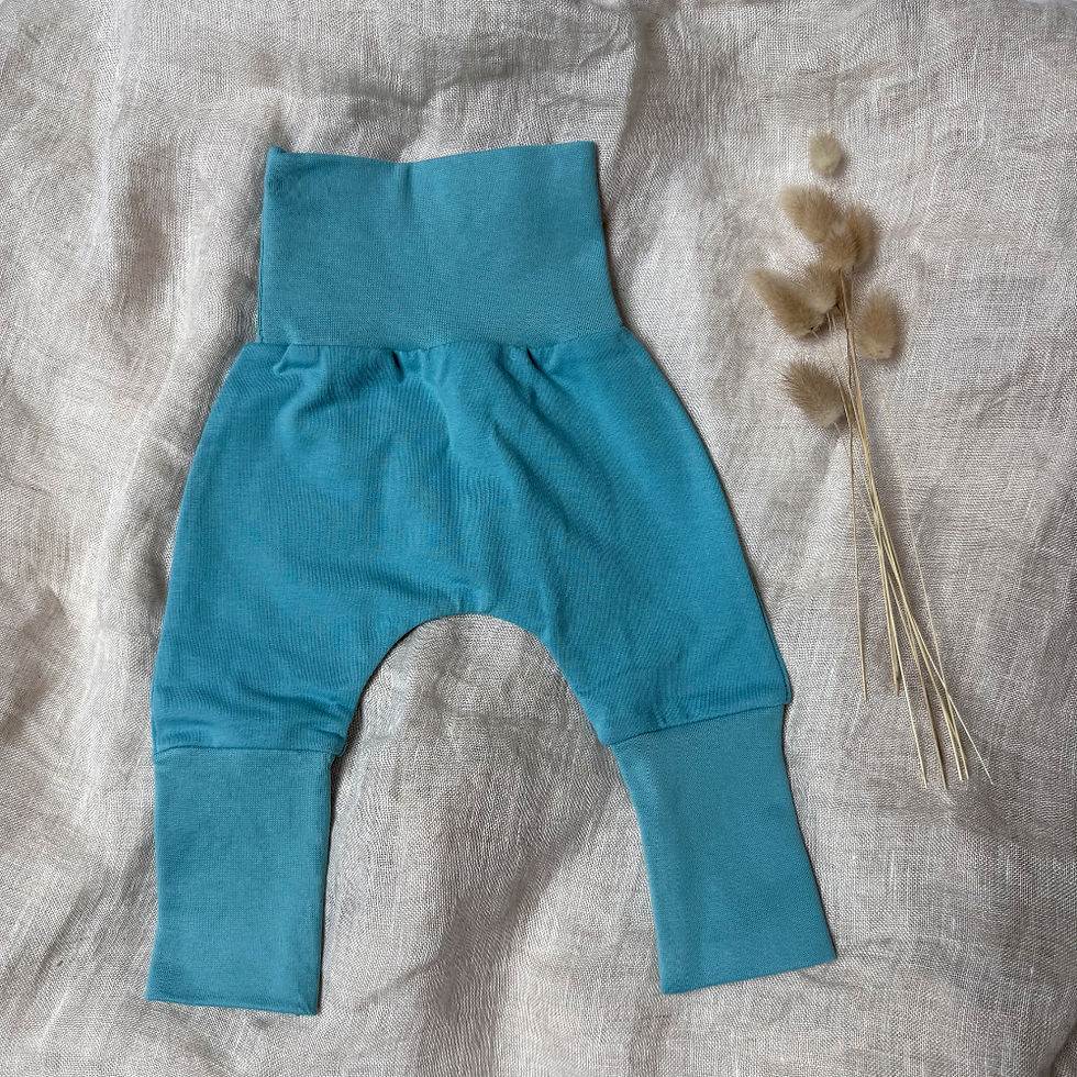 Miniature : Pantalon évolutif pour enfant uni bleu océan