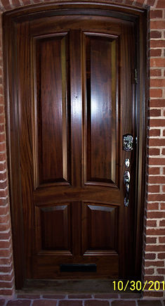 A custom mahogany door