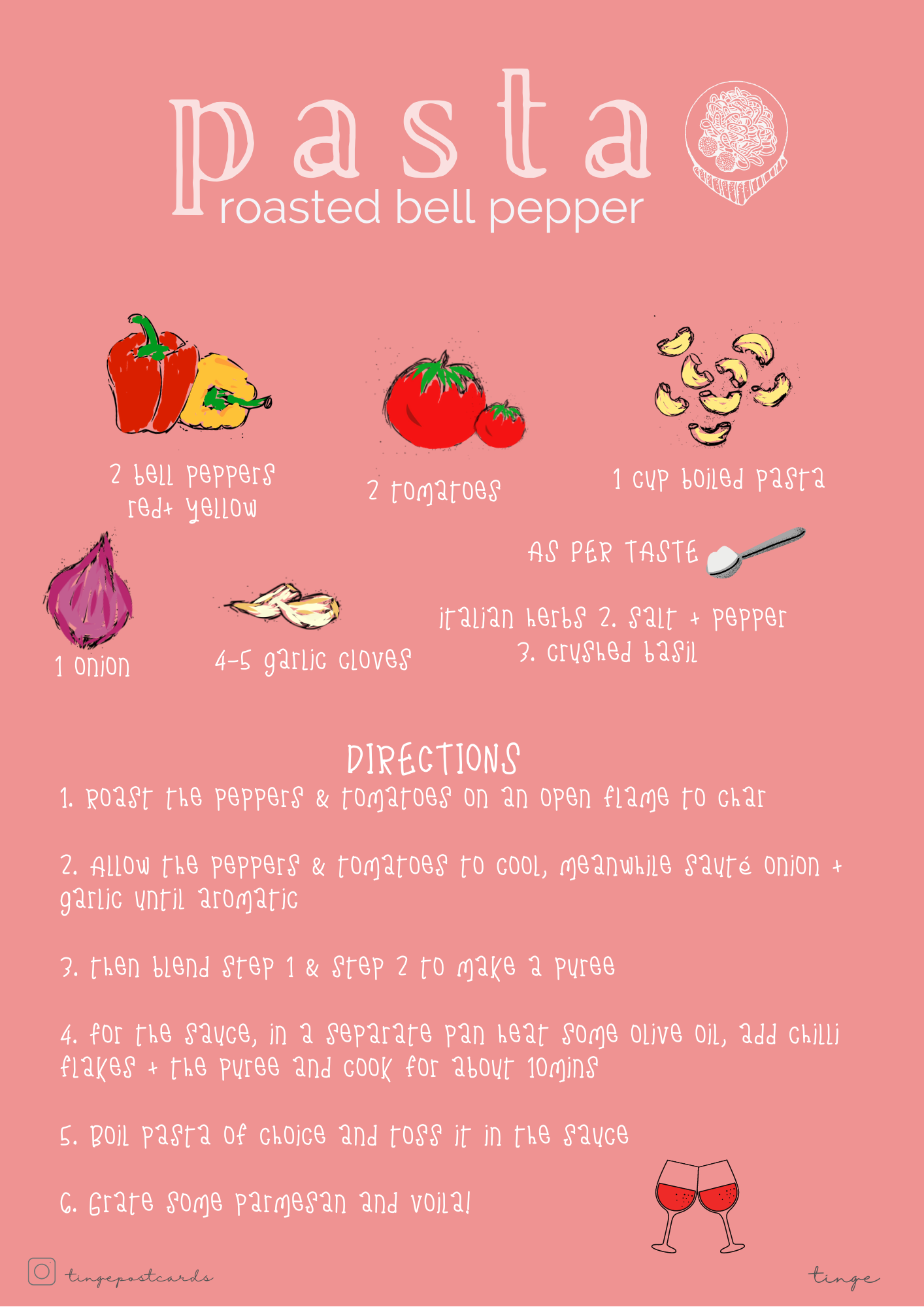 Pasta Recipe Illustration