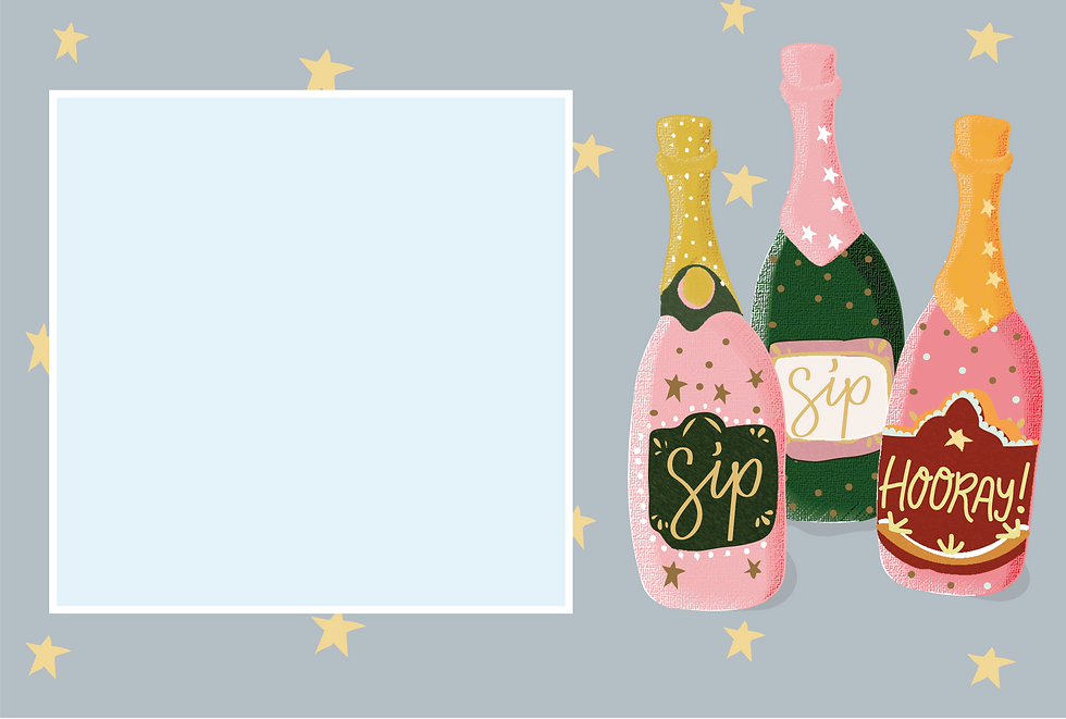 Poppin' Champagne Postcard