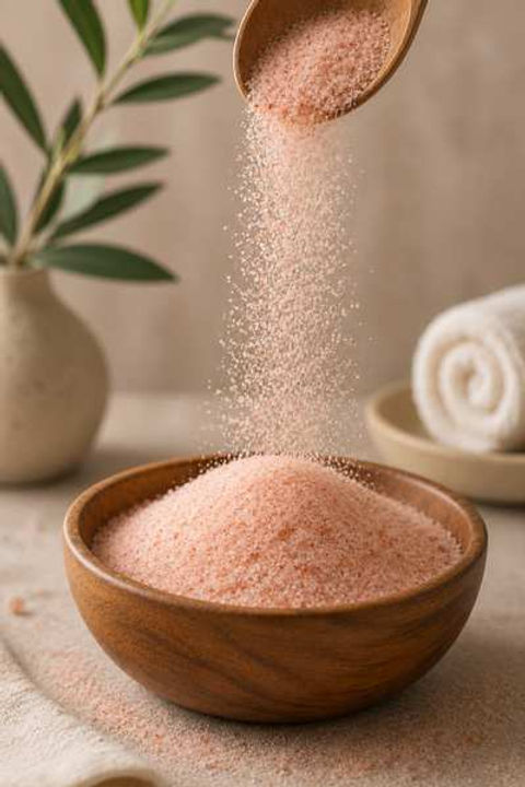 Himalayan Sea Salt Scrub for our body exfoliation