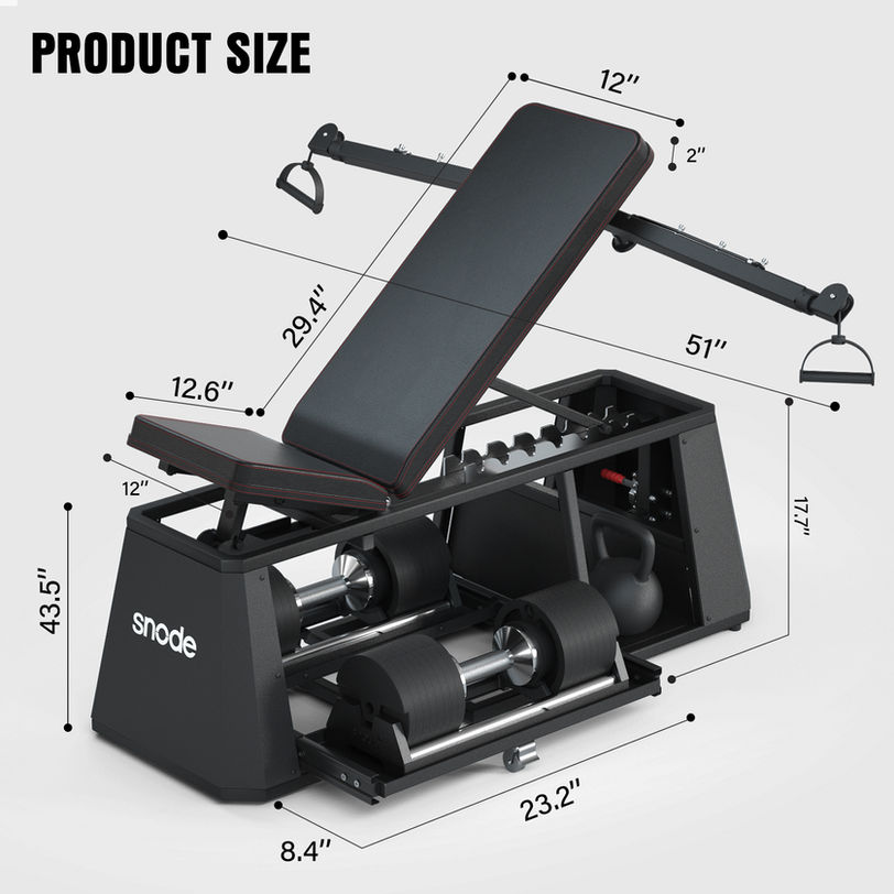 SNODE 4in 1 GYM bench ספת כושר מקצועית מודולרית