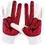 Miniatura: Guantes Stealth 6.0 Blanco/Rojo - Grip boost