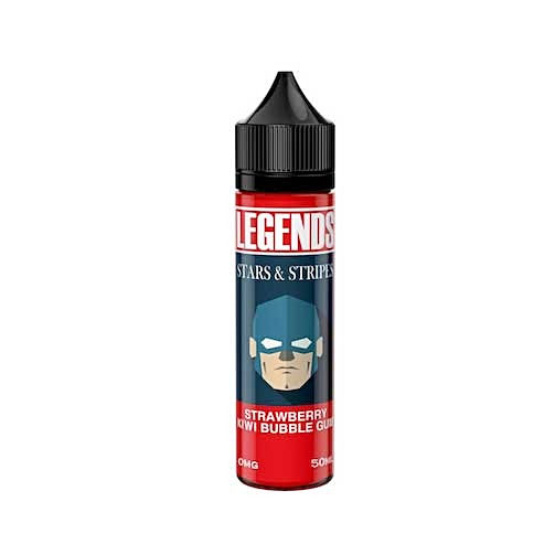 Stars and Stripes Strawberry Kiwi Bubble Gum by Legends E Liquid 60ml Shortfill