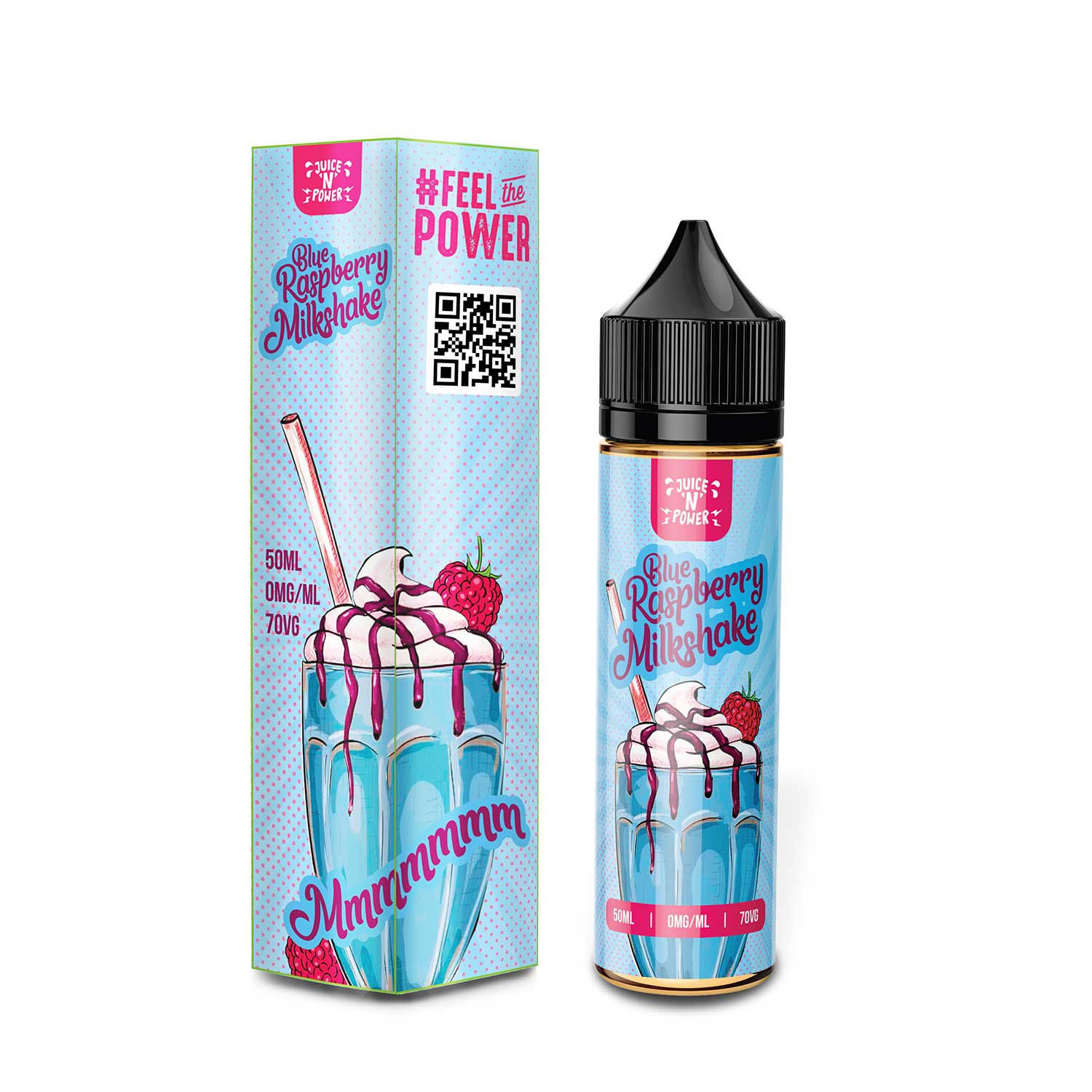 Blue Raspberry Milkshake by Juice N Power E Liquid 60ml Shortfill
