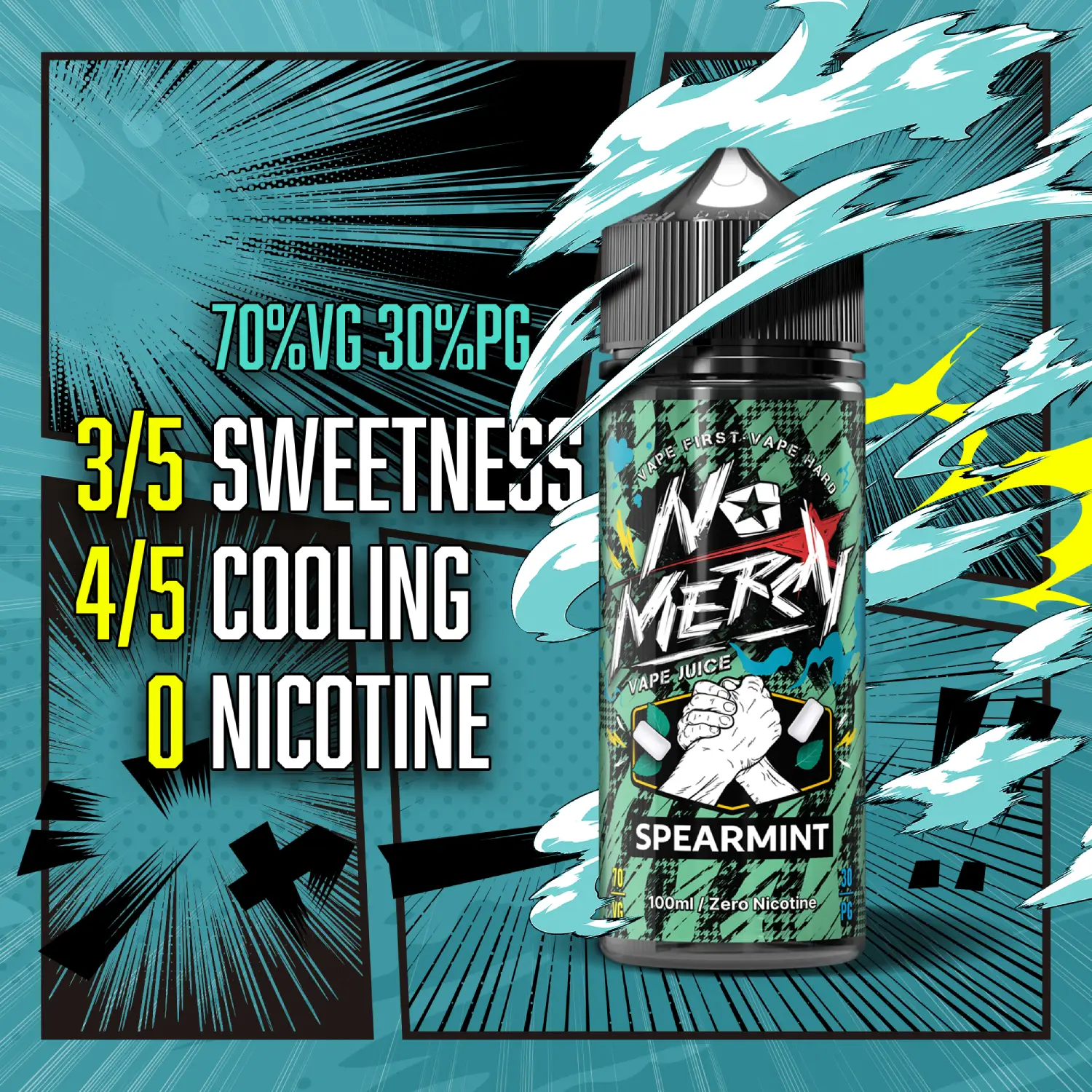 Spearmint by No Mercy E Liquid 120ml Shortfill Vape Potions