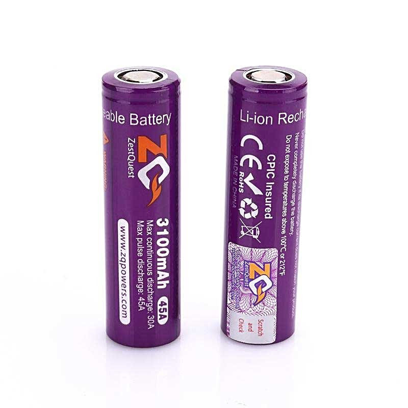 2 x Zest Quest 3100mah 45A Batteries