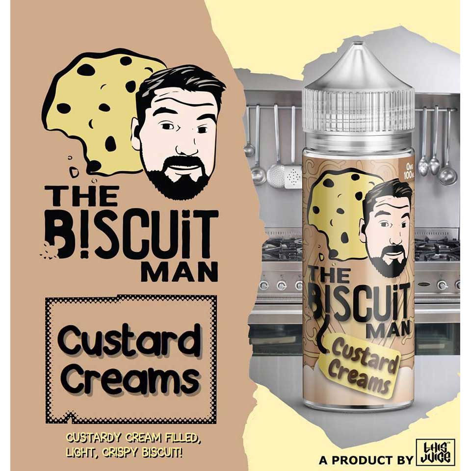 Custard Creams by The Biscuit Man E Liquid 120ml Shortfill