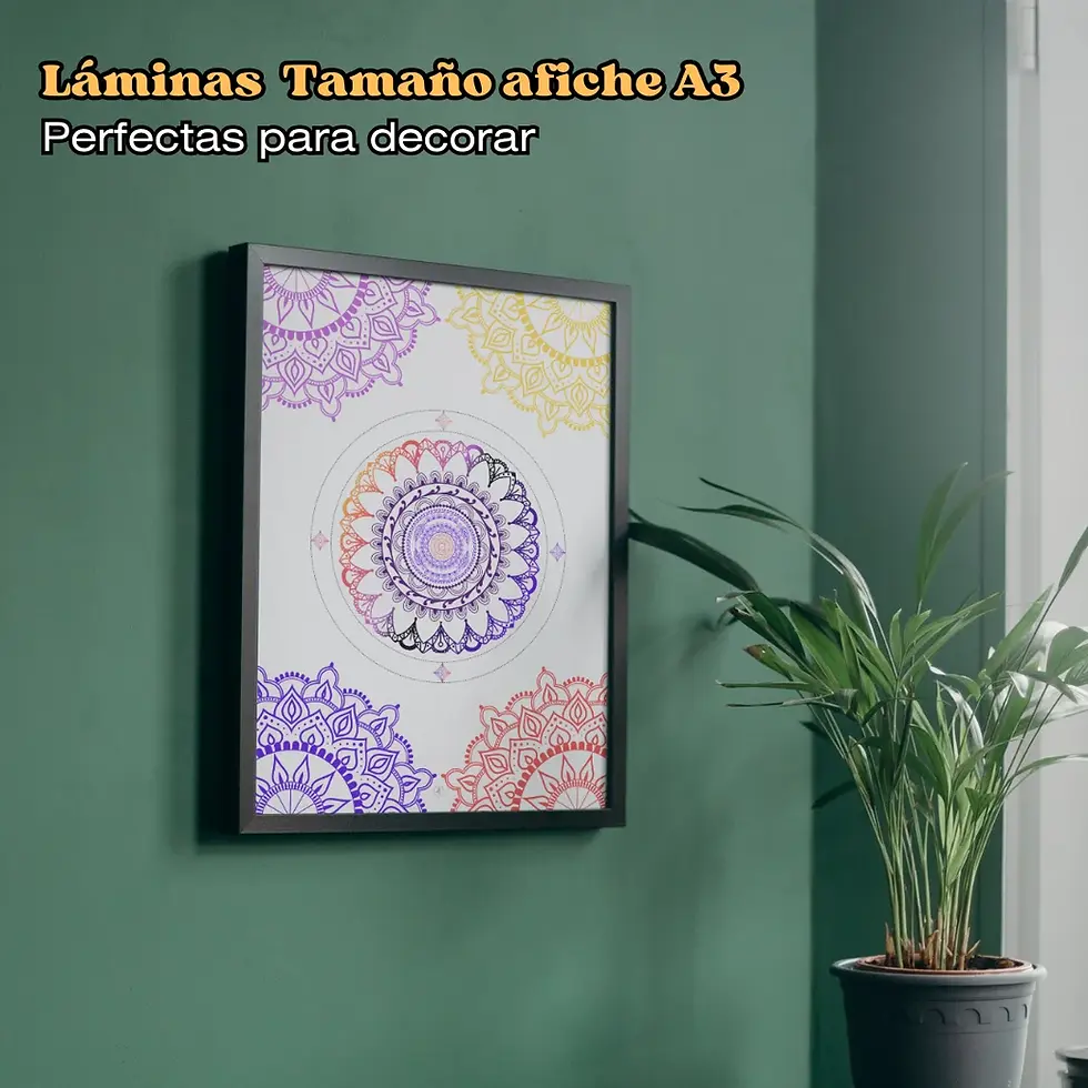 Miniatura: Mandalas A3 Para colorear & decorar