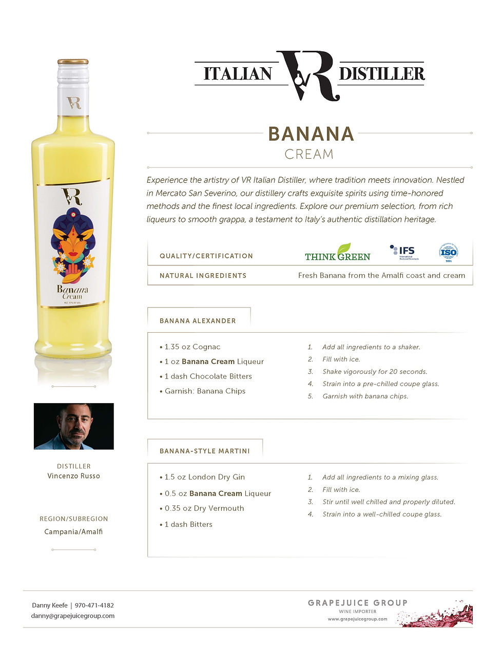 Banana Cream Data Sheet