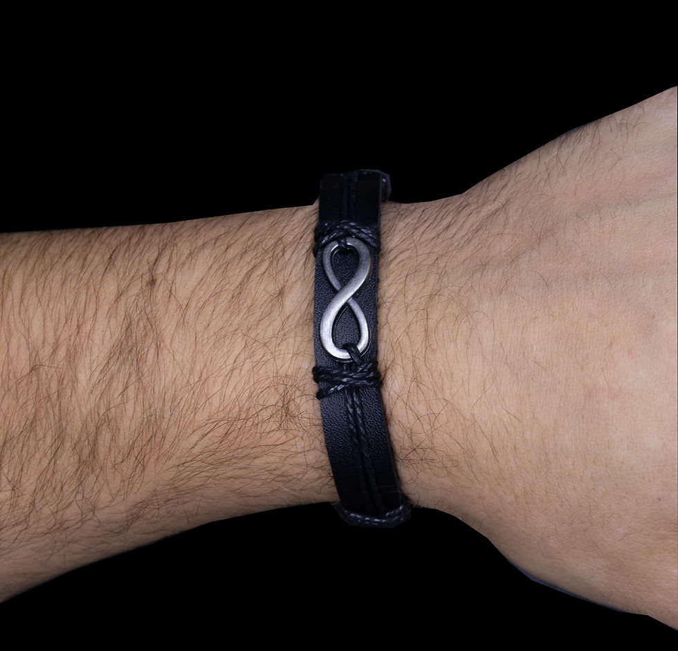 „Infinite Path“ – Lederarmband mit Unendlichkeitszeichen für Fokus, Beständigkei