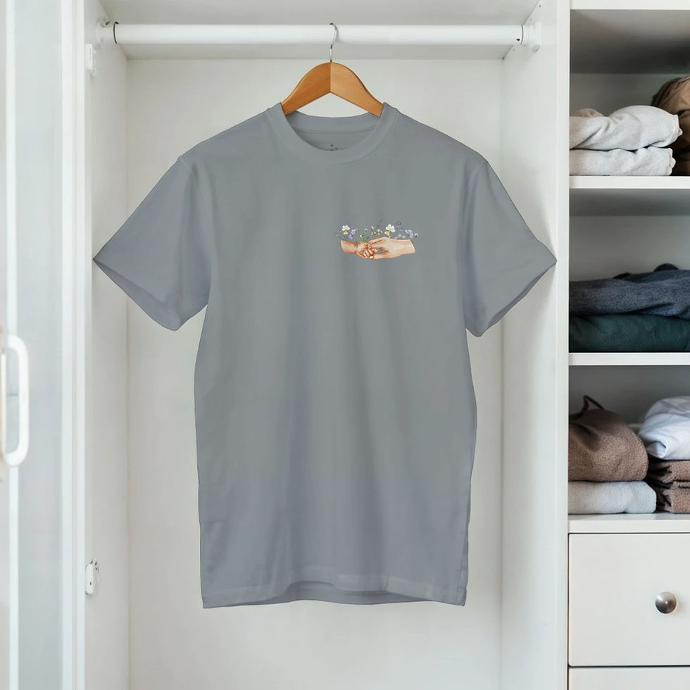 Miniaturbild: Hand in Hand - T-Shirt mit Rundhalsausschnitt für Damen