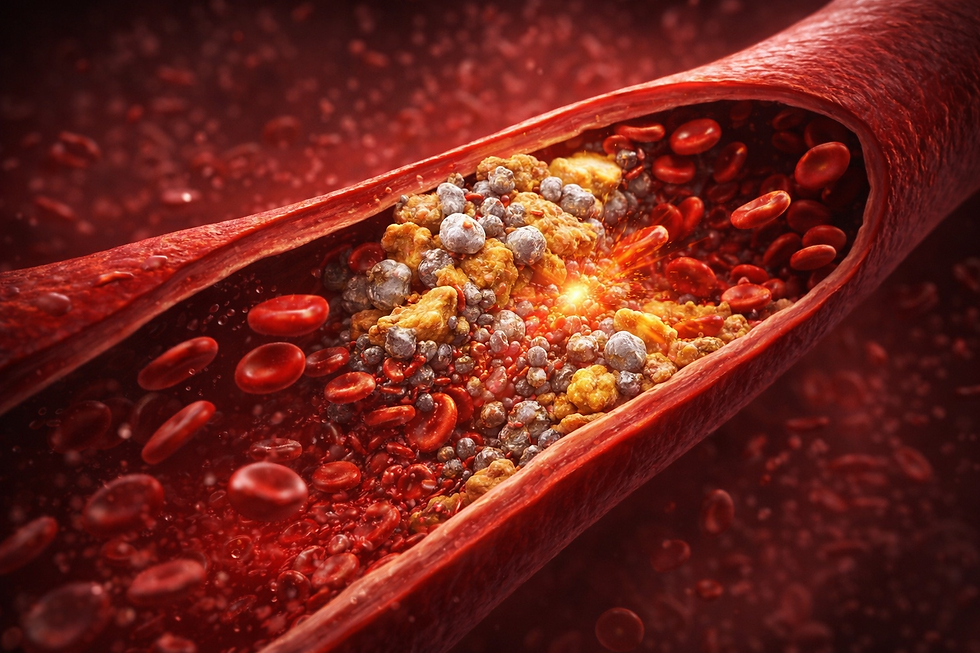 血管が詰まっている様子