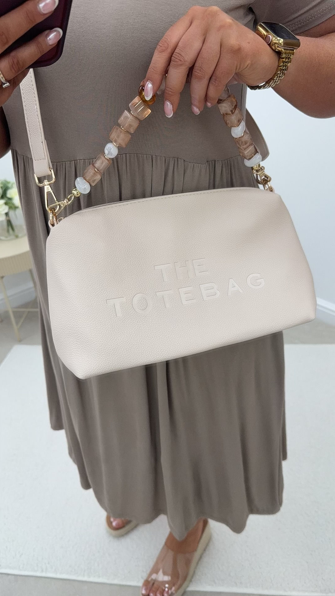 Mel Cross Body T Bag Beige