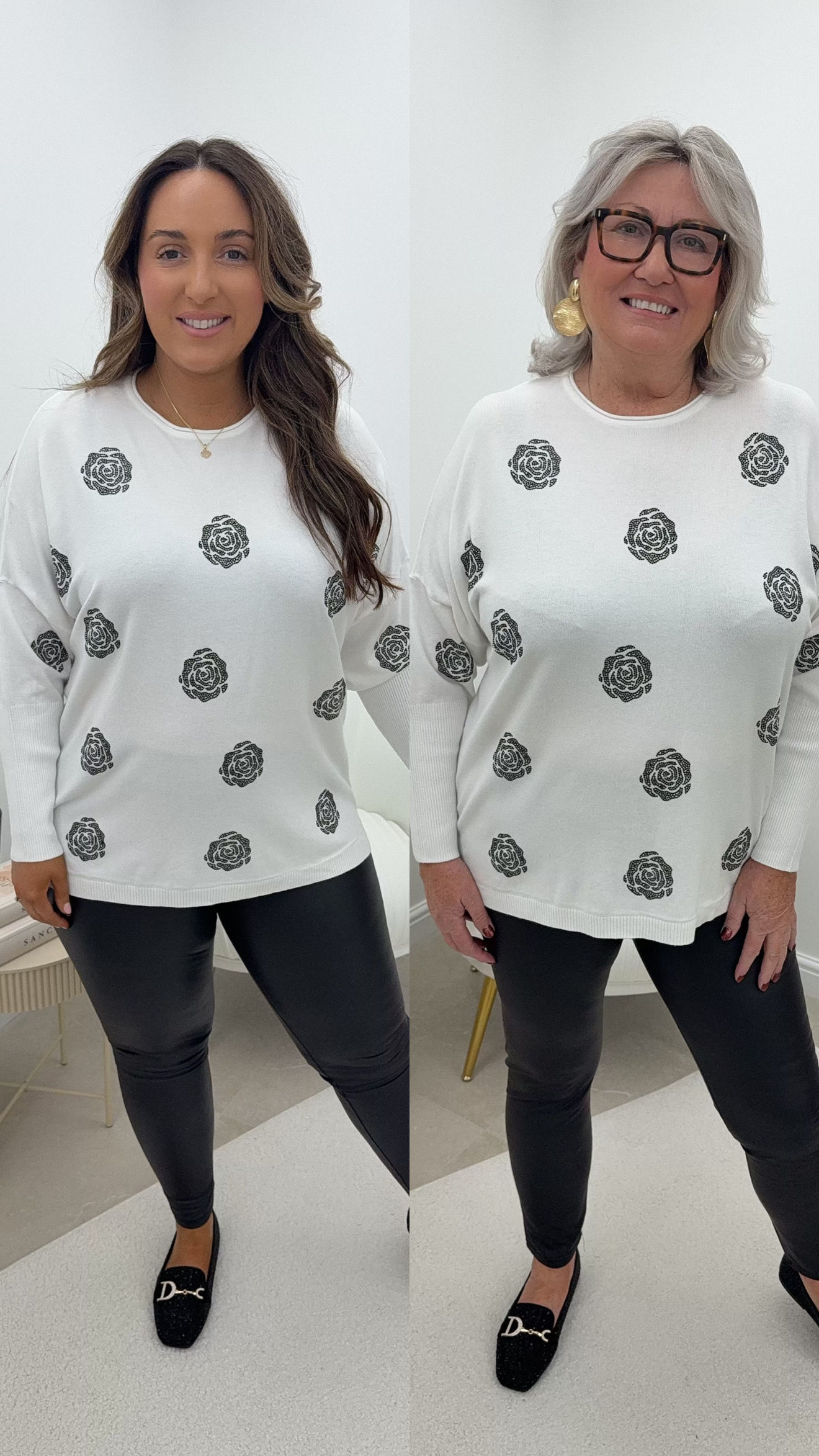 NANA LUCY LOU Remembering Rose Sparkle Soft Knit Jumper Black