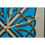Thumbnail: Blue Celtic stained glass mirror clock 35 x 35 cm