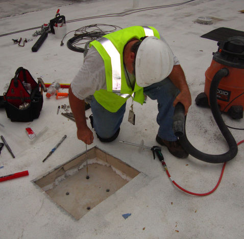GPR post tension parking deck repair restoration vehicular barrier cable concrete inspection investigation roof anchors anchorage fall protection specialty