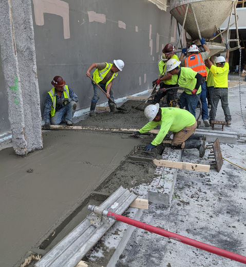 reinforcing steel concrete place finish Atlanta Georgia CFRP carbon fiber full depth double tee stem shoring parking deck biscuits repair restoration engineering