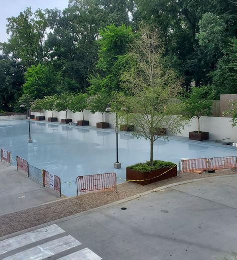 waterproofing traffic coating deck sealants hot-applied shot blast prep concrete primer Hydrotech Neogard parking deck Atlanta Georgia spall repair restoration Dowsil CFRP injection crack grout striping plaza pavers 