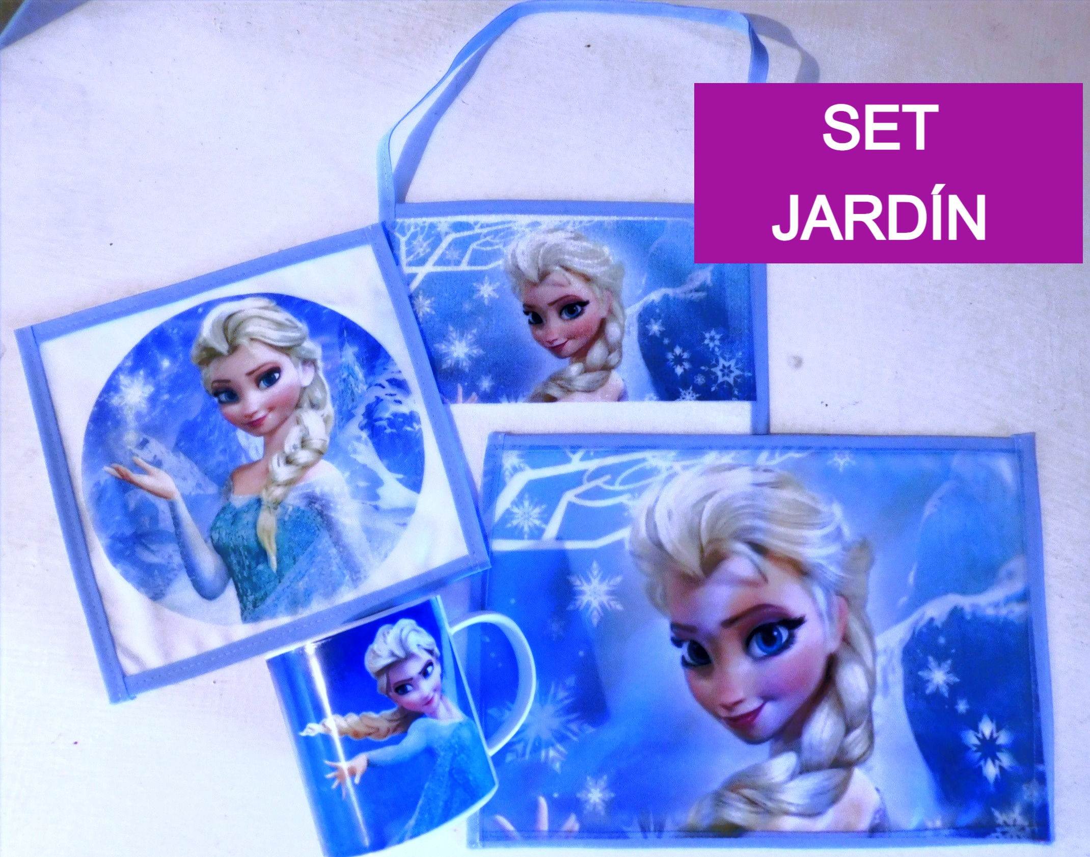 JUEGO SET FROZEN TOALLA-MANTEL-SERVILLETA- TAZA PLIMERO