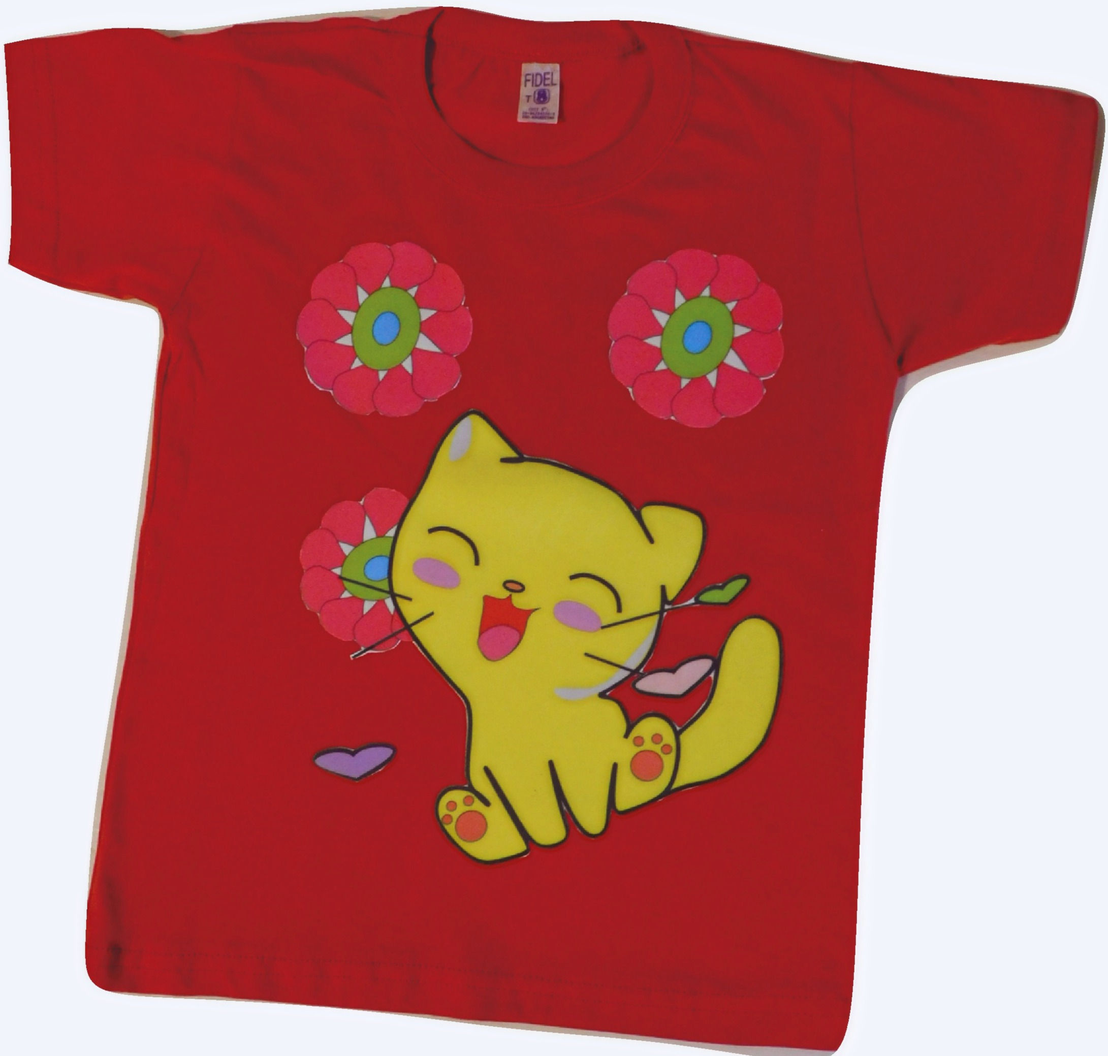 REMERA DE ALGODÓN DISEÑO ORIGINAL GATO