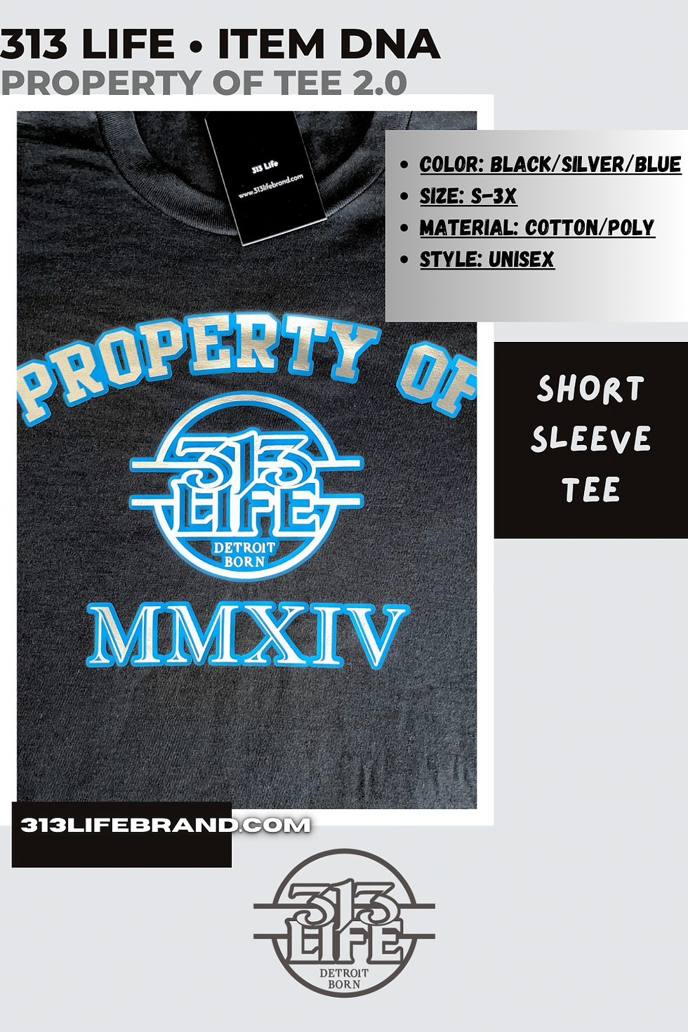 Thumbnail: 313 LIFE Property Of Tee 2.0 (unisex) (ss)