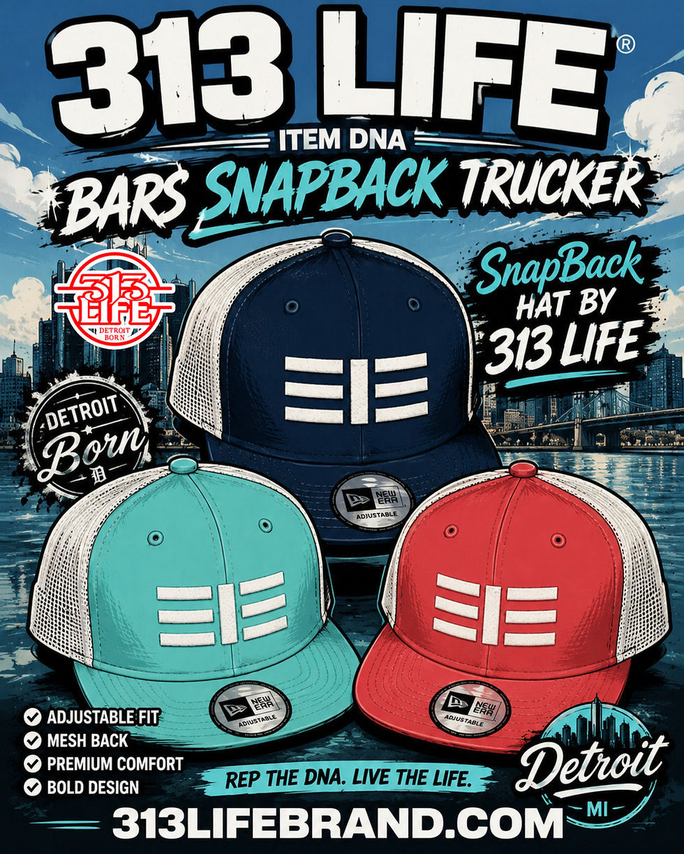 Thumbnail: 313 LIFE Bars SnapBack Trucker Cap