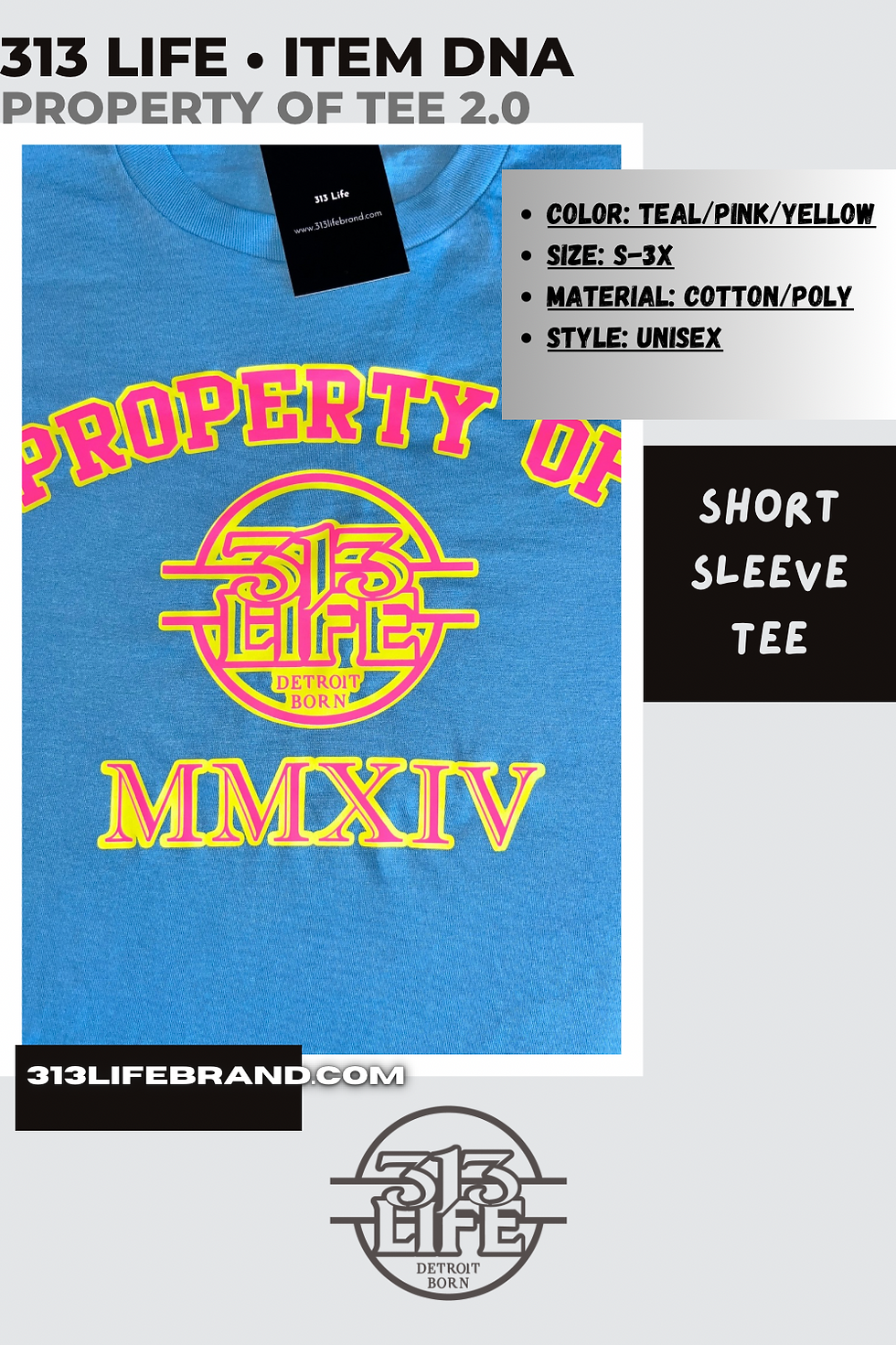 Thumbnail: 313 LIFE Property Of Tee 2.0 (unisex) (ss)
