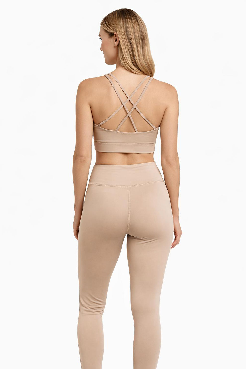 breathable sport bra supportive cross back for women facing back