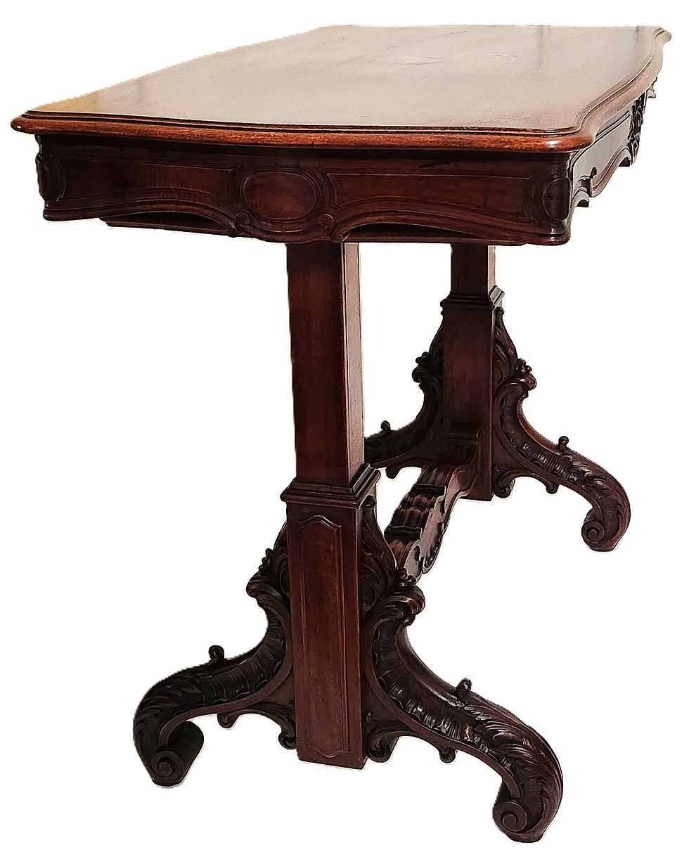 Thumbnail: Dumbwaiter, Butler Stand, Serving Table, Metamorphic Shelves, Walnut, Rococo,36"