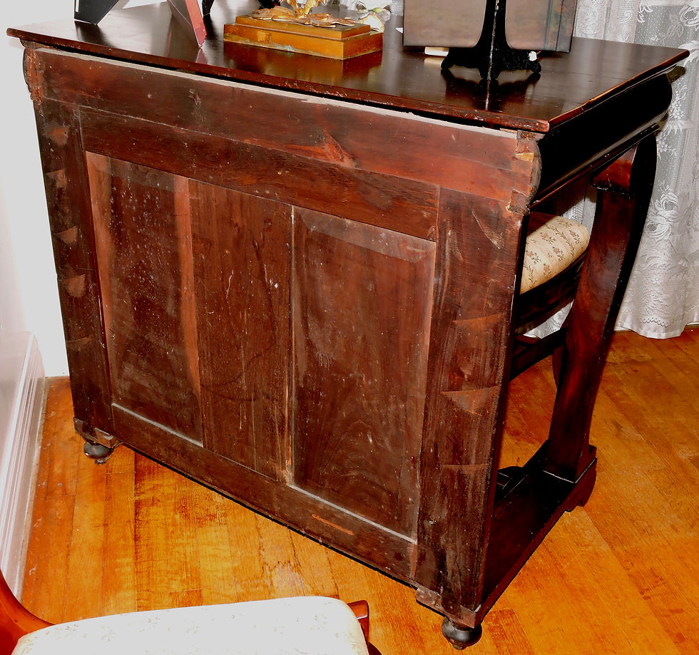 Thumbnail: c1840 Empire pier table, Thomas Day, North Carolina, solid walnut, 37" w