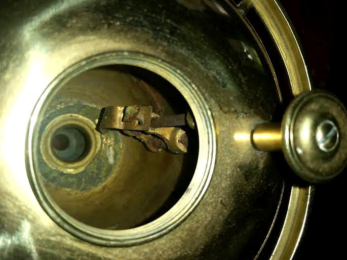 Thumbnail: Circa 1855 Classical kerosene lamp, solarstyle, Cornelius & Baker, NYC, 27"t