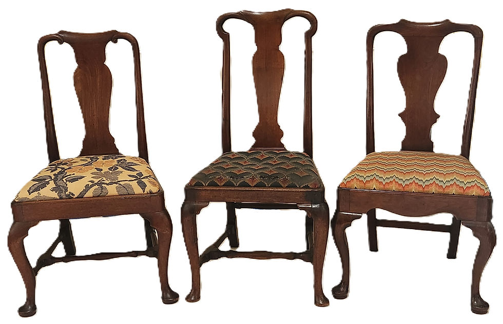 Thumbnail: Queen Anne CHAIR, c1730, Solid Walnut, England, Sheppards Crook, Slip Seat, 40"t