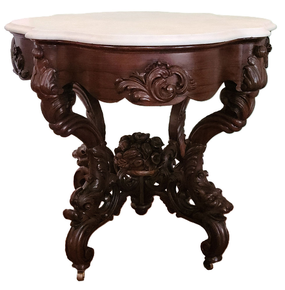 Thumbnail: C1850 Rococo Center Table, JH Belter, Rosalie, Rosewood