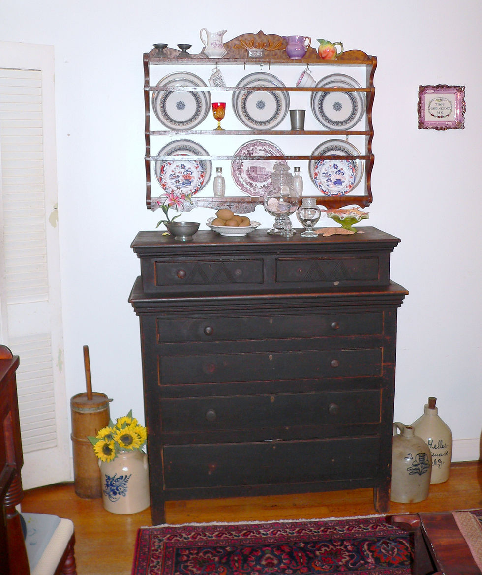 Thumbnail: Alabama chest, butternut, yellow pine, c1840, original graining