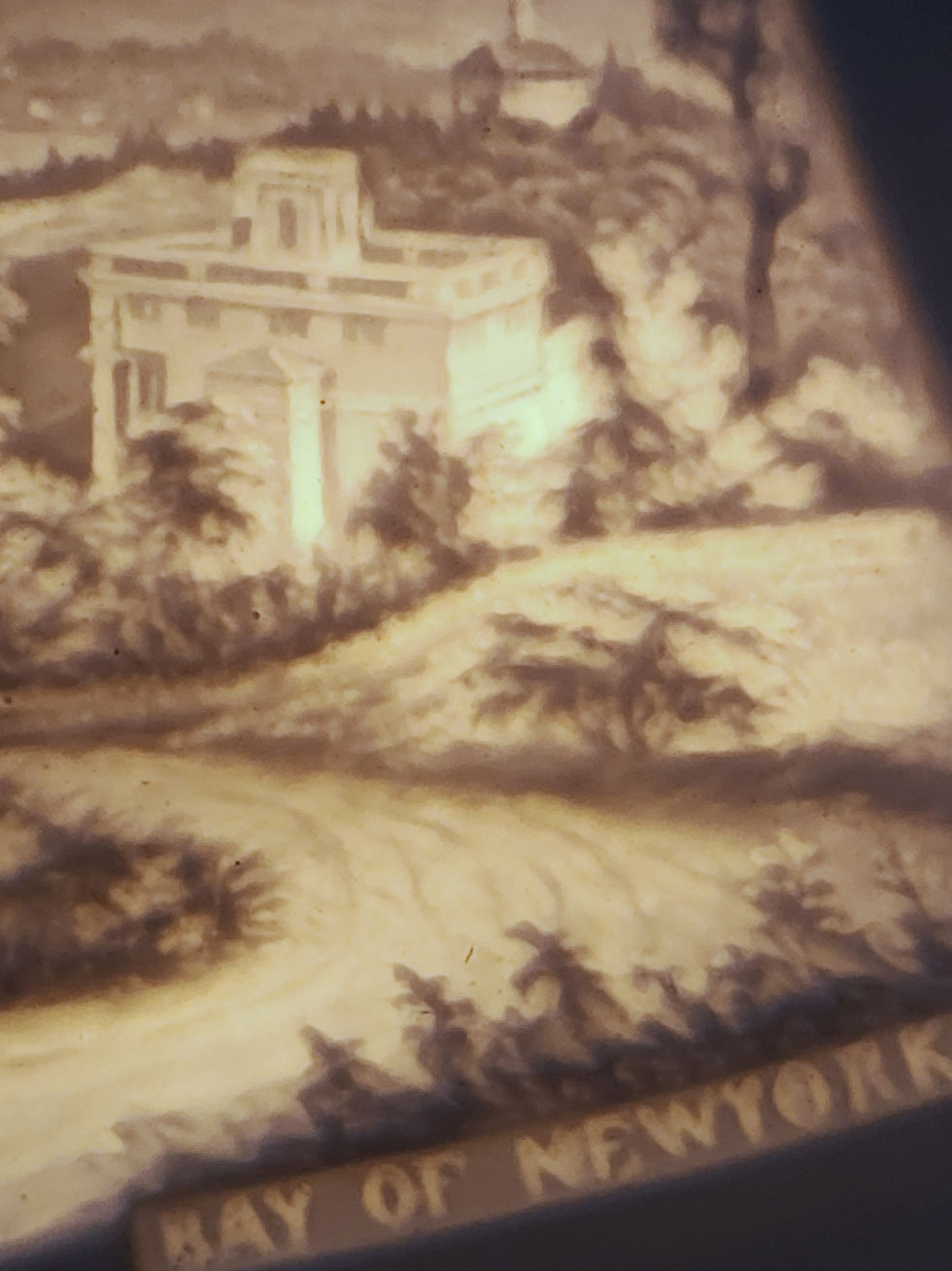 Thumbnail: Lithophane SHADE, PPM, American, White House, Mt Vernon, Niagara Falls, Bay, 12"