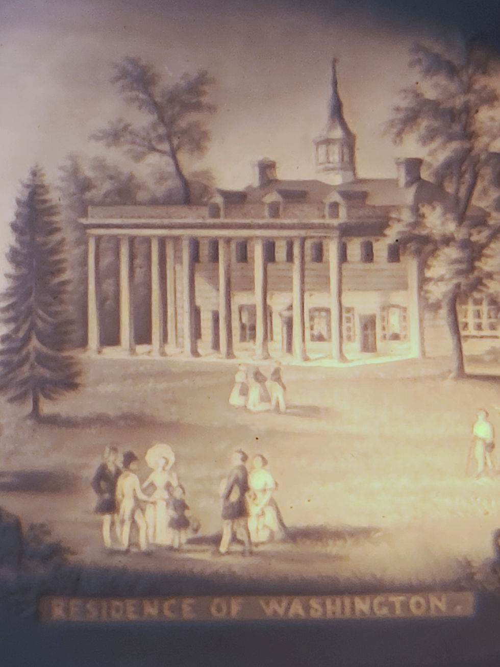 Thumbnail: Lithophane SHADE, PPM, American, White House, Mt Vernon, Niagara Falls, Bay, 12"