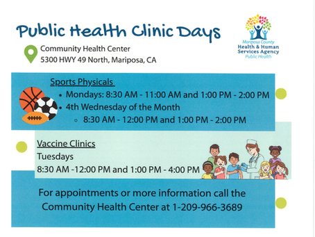 Public Health Clinics: Sports Physicals and Vaccines