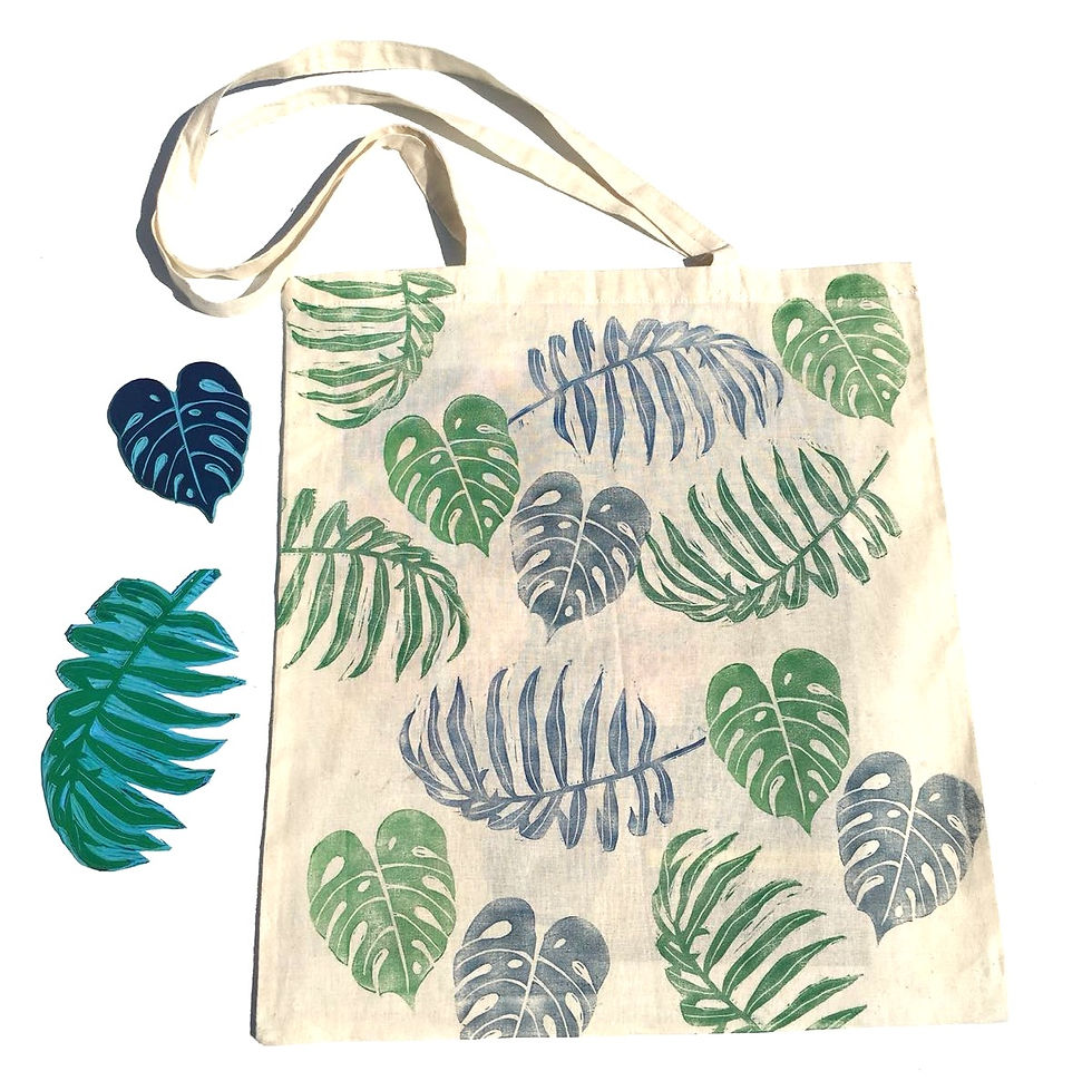 Thumbnail: Lino Printed Tote Bags