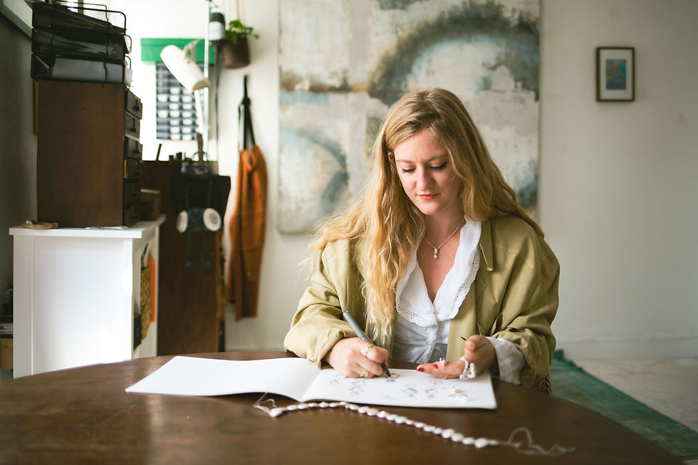 Phoebe Walsh in her Studio