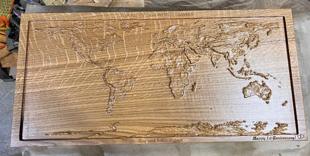 3D Topographical World Map