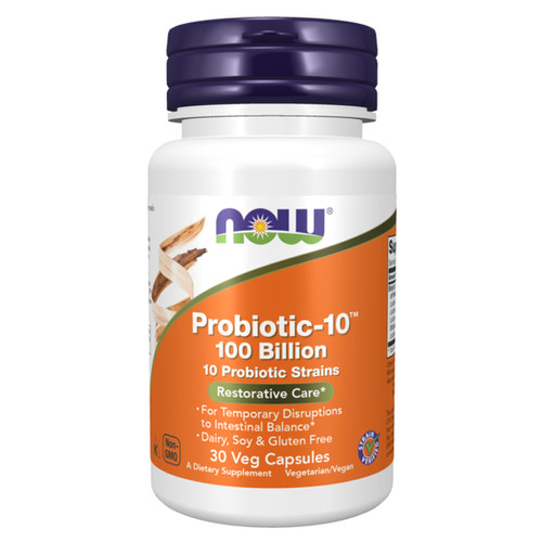 Novobiotic Now Foods Probiotic-10 100 Billion Veg Capsules 30's | Al Nada Pharmacy