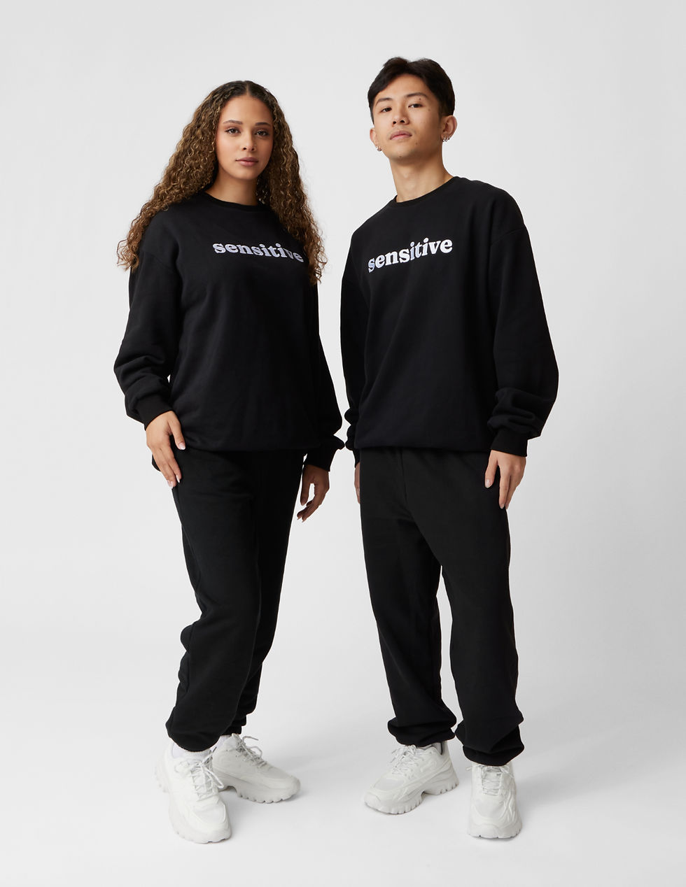 Thumbnail: Sensitive V1 Oversized Unisex Crewneck (Black)
