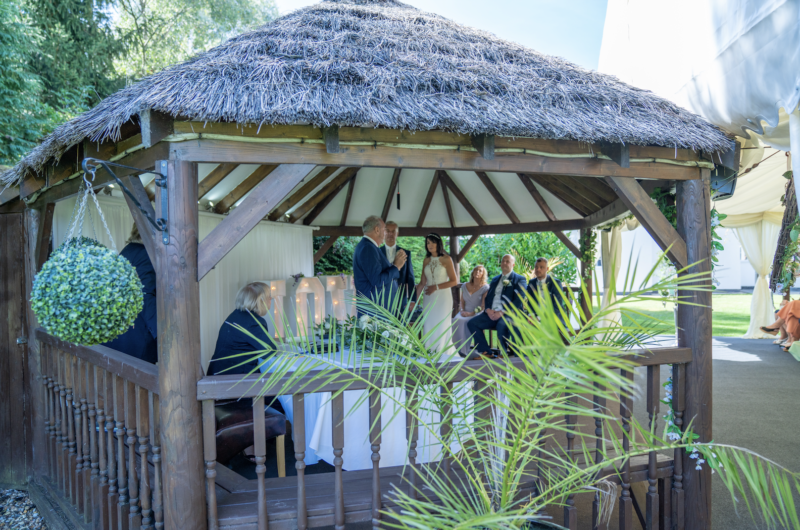 Wedding ceremony in a charming gazebo
