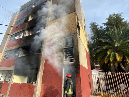 Incendio en Unidad Habitacional Tlalcalli movilizó a cuerpos de emergencia de Tlalnepantla