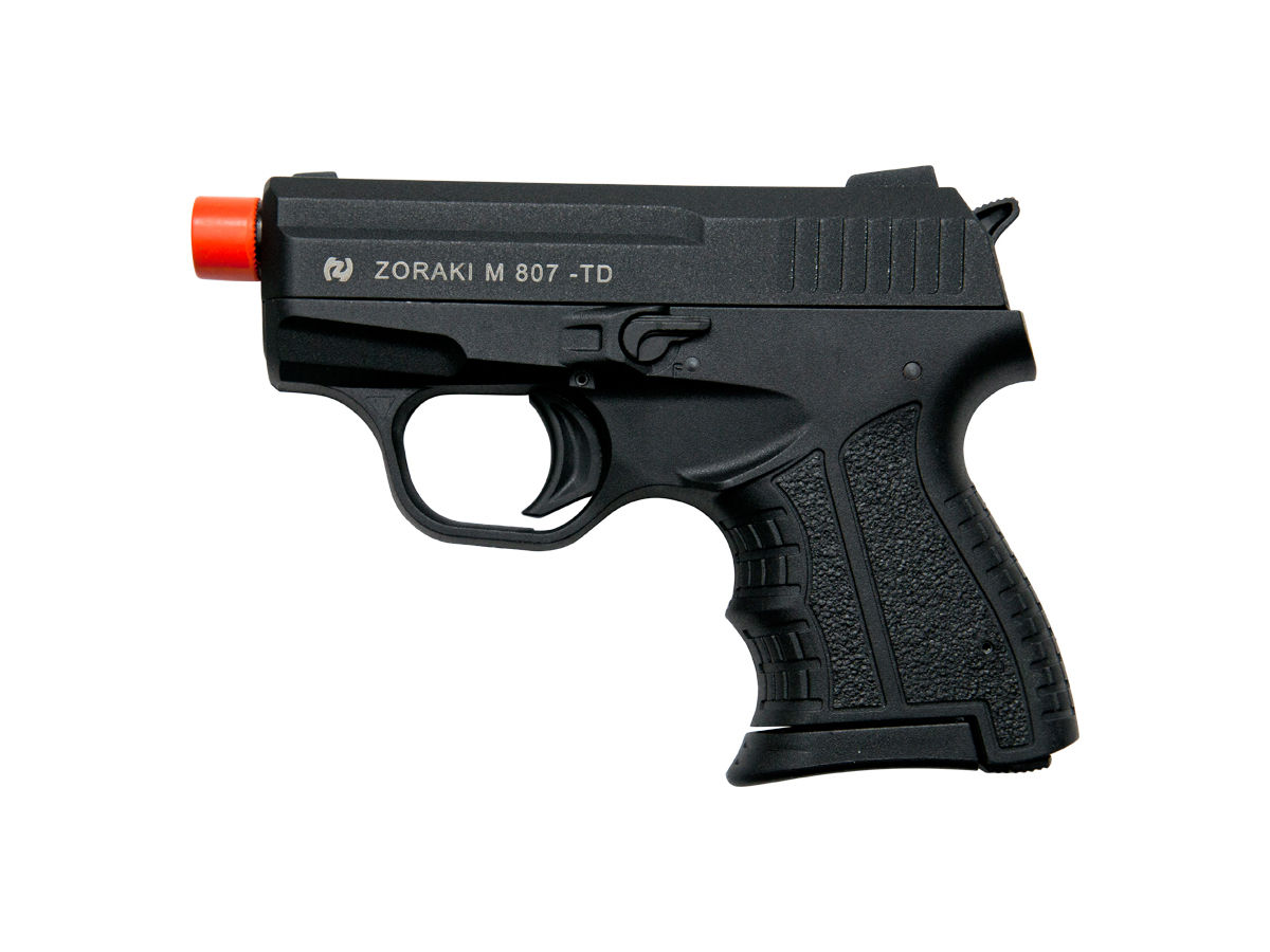 Zoraki M807 8mm Semi Automatic Front Firing Blank Gun, Black