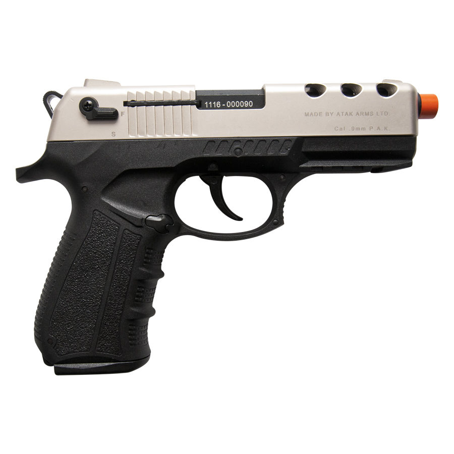 Miniatura: ZORAKI 4918 9MM Semi Automatic Front Firing Blank Gun, Satin